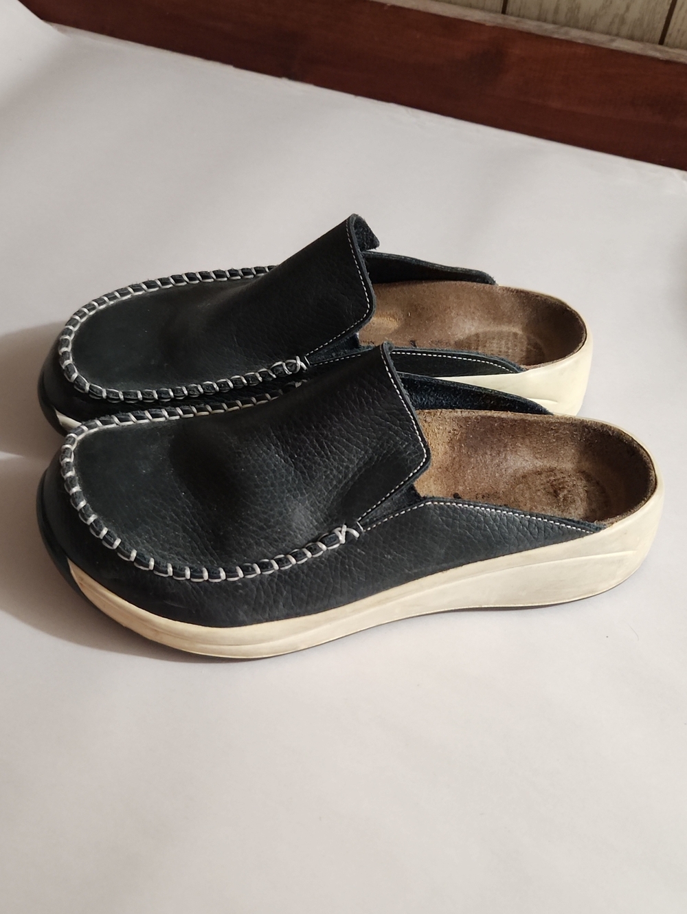 Black Size 40 Tatami Birkenstock Germany Made Genuine Leather Mule Shoe